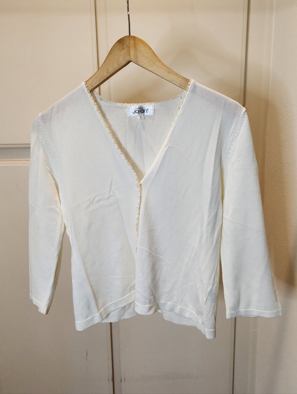 Joan cream off white cardigan with beads details